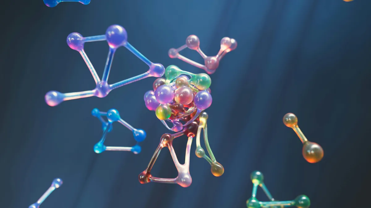 分子を包み込むイメージ