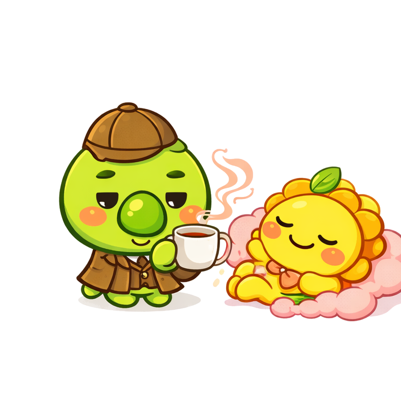 コーヒータイムのハナくんとカオリちゃん