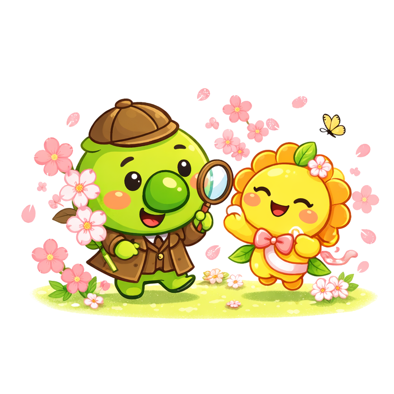 春のハナくんとカオリちゃん