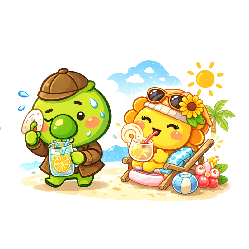 夏のハナくんとカオリちゃん