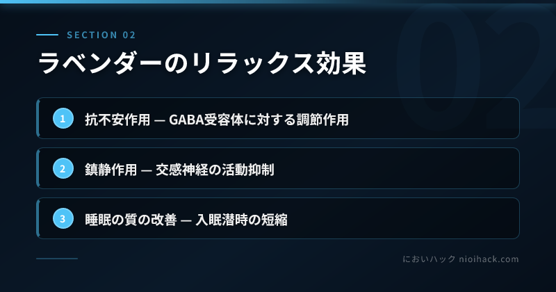 ラベンダーのリラックス効果のまとめ