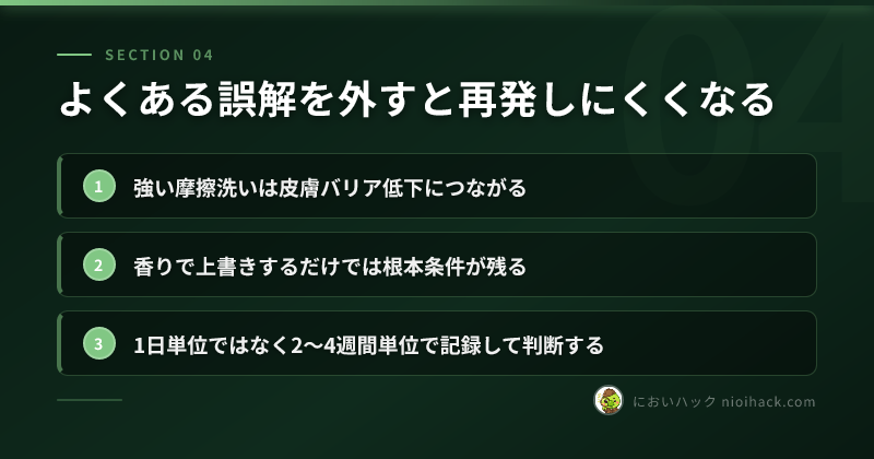 よくある誤解を外すと再発しにくくなるのまとめ