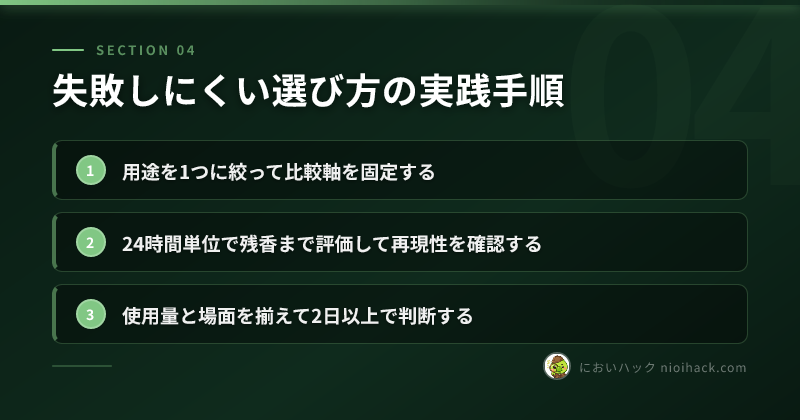 失敗しにくい選び方の実践手順のまとめ