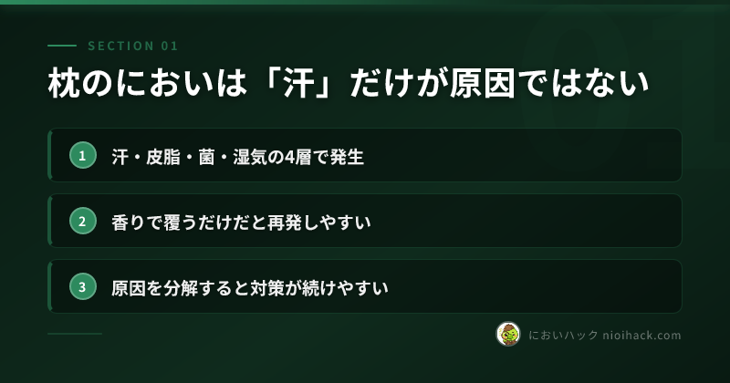 枕のにおいが強くなる4要因のまとめ