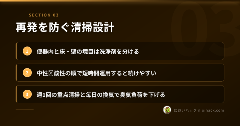 再発を防ぐ清掃設計のまとめ